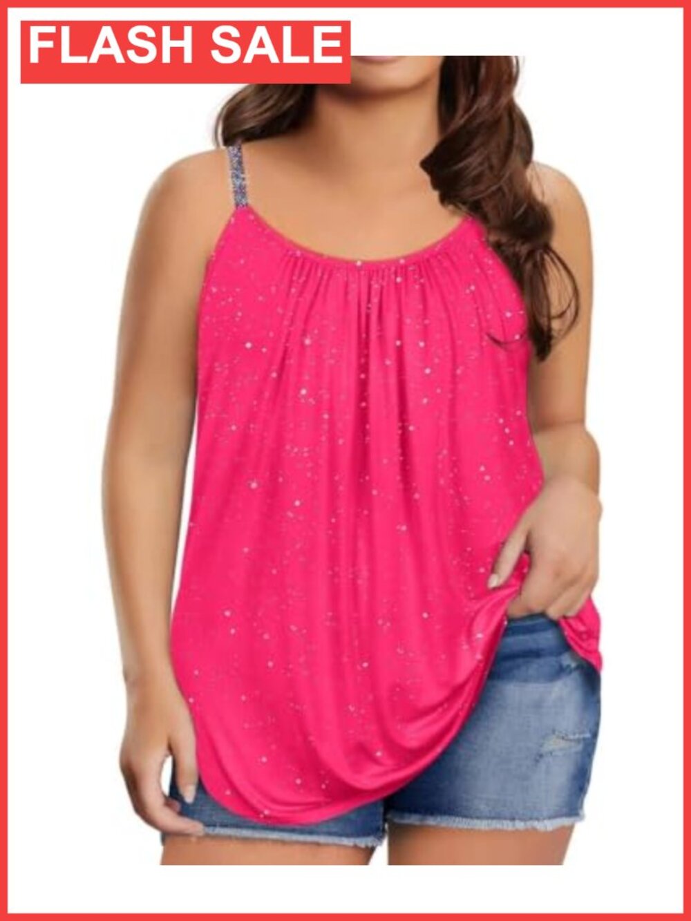 Plus Size Tank Top Loose Sleeveless Cami Summer Tunic Basic